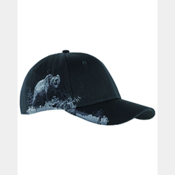 Brushed Cotton Twill Grizzly Bear Cap Thumbnail