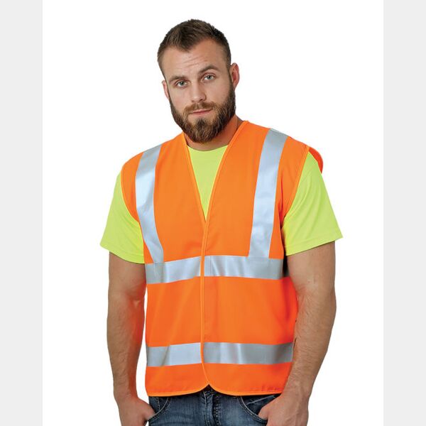 Unisex USA Made Class 2 ANSI High Vis Economy Safety Vest Thumbnail
