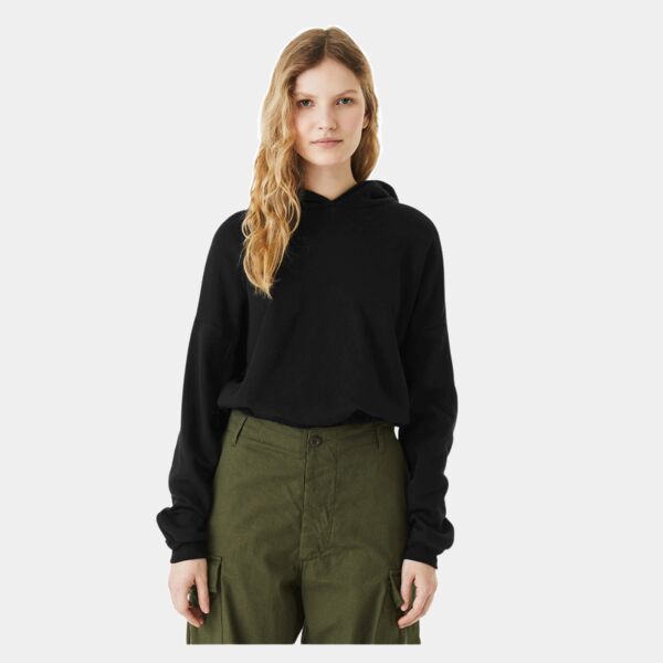 Ladies' Sponge Fleece Cinched Bottom Hooded Sweatshirt Thumbnail