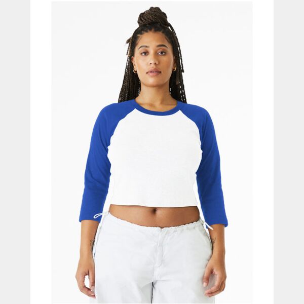 Ladies' Micro Ribbed Three-Quarter Raglan Baby T-Shirt Thumbnail