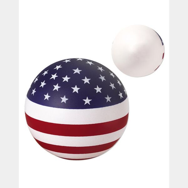 Stars and Stripes Patriotic Round Stress Ball Thumbnail