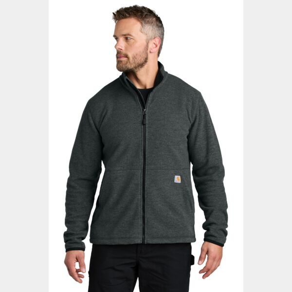 Textured Full Zip Fleece Jacket Thumbnail