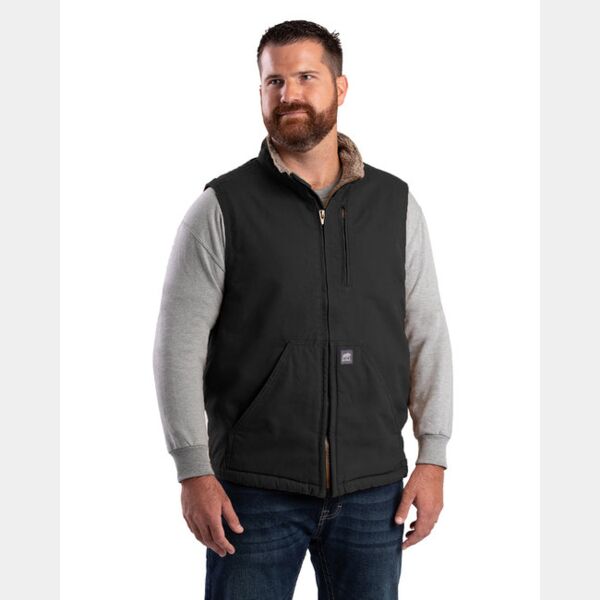 Men's Heartland Sherpa-Lined Washed Duck Vest Thumbnail