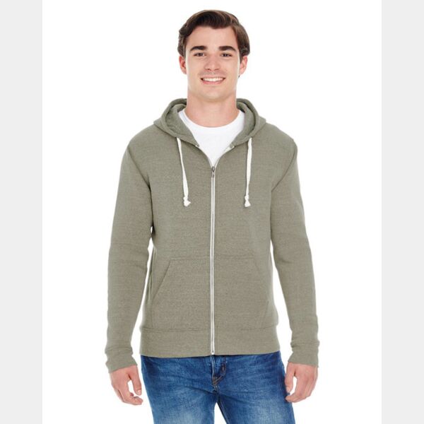 Adult Triblend Full-Zip Fleece Hooded Sweatshirt Thumbnail