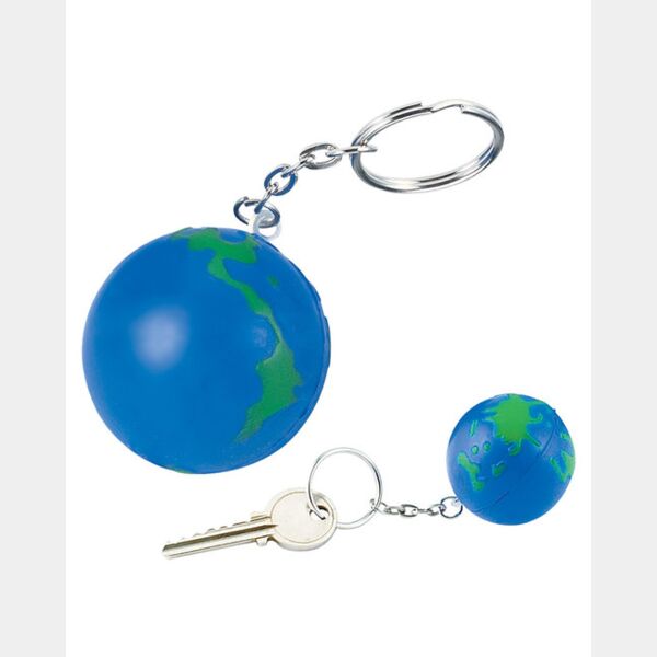 Globe Earth Shape Stress Ball Keychain Thumbnail