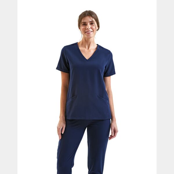 Ladies' Invincible V-Neck Stretch Scrub Top Thumbnail