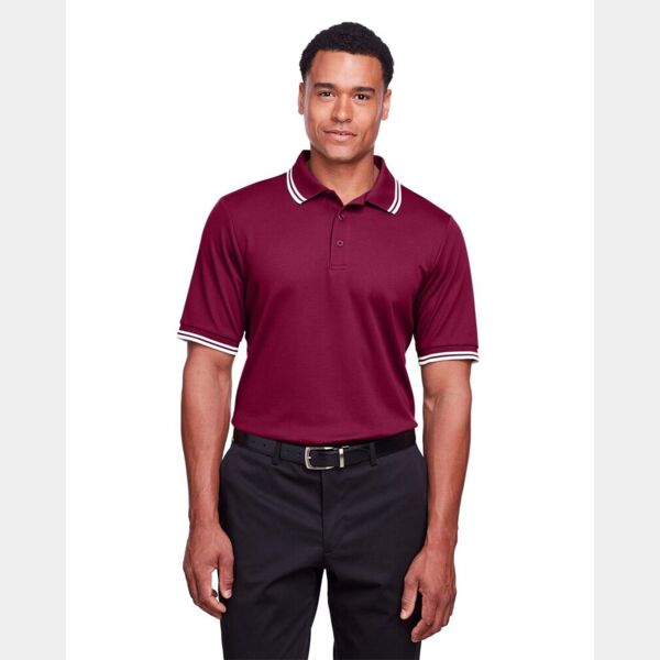 Men's CrownLux Performance® Plaited Tipped Polo Thumbnail