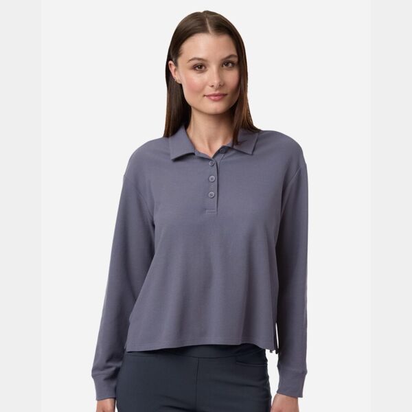 Women's Beyond Long Sleeve Loose Polo Thumbnail