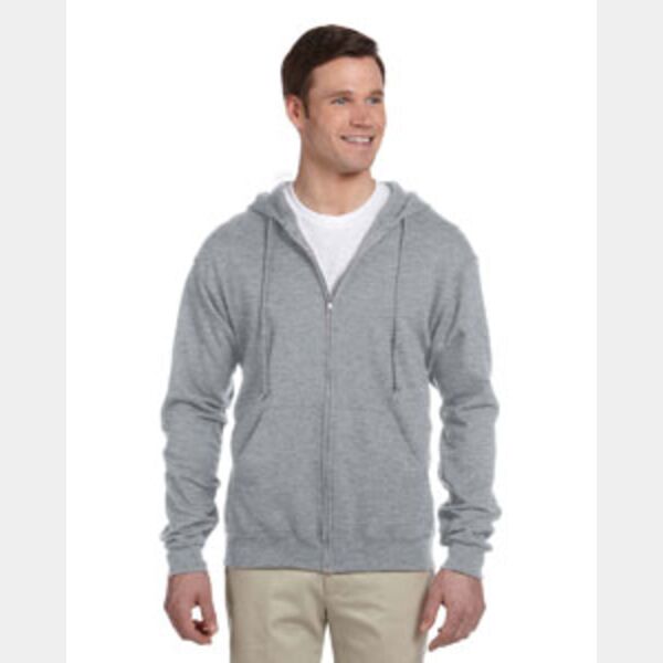 Adult NuBlend® Fleece Full-Zip Hooded Sweatshirt Thumbnail
