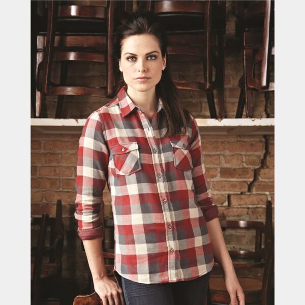 Women's Vintage Brushed Flannel Shirt Thumbnail
