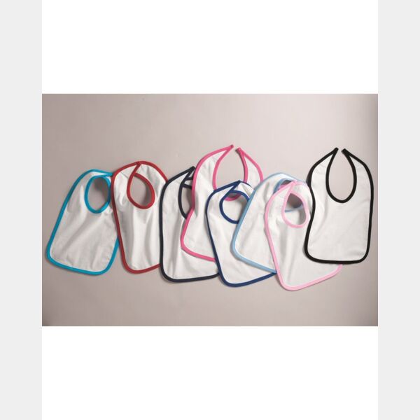 Infant Contrast Trim Premium Jersey Bib Thumbnail