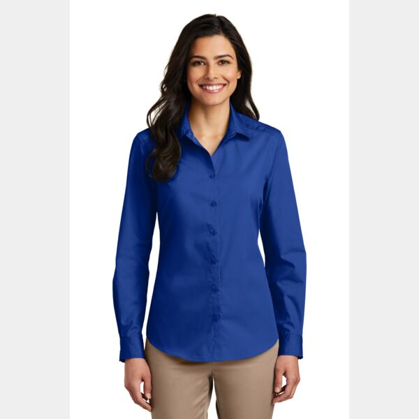 Women's Long Sleeve Carefree Poplin Shirt Thumbnail
