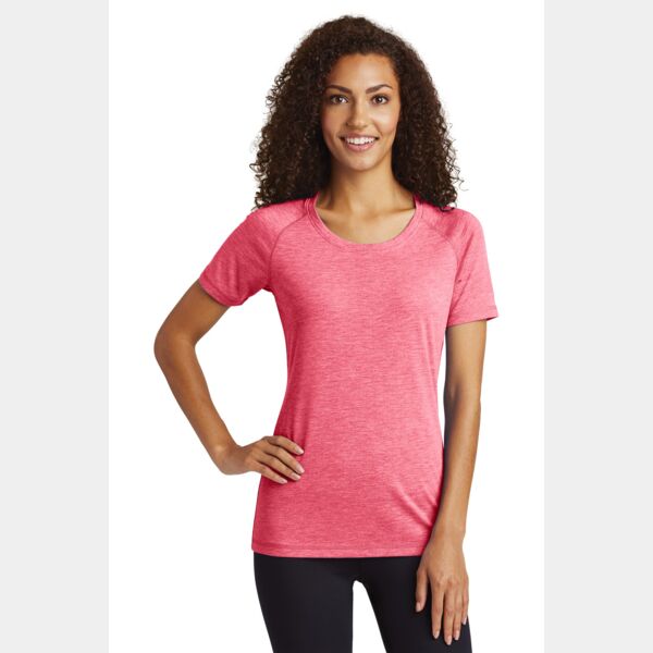 Women's PosiCharge ® Tri Blend Wicking Scoop Neck Raglan Tee Thumbnail