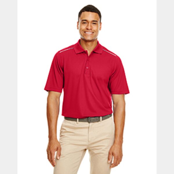 Men's Radiant Performance Piqué Polo with Reflective Piping Thumbnail