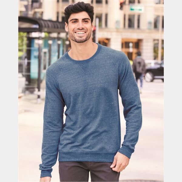 Unisex Snow Heather French Terry Crewneck Sweatshirt Thumbnail