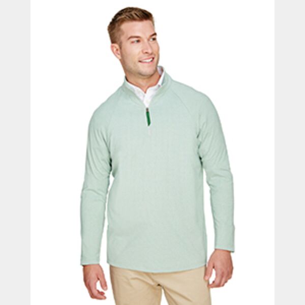 CrownLux Performance® Men's Clubhouse Micro-Stripe Quarter-Zip Thumbnail