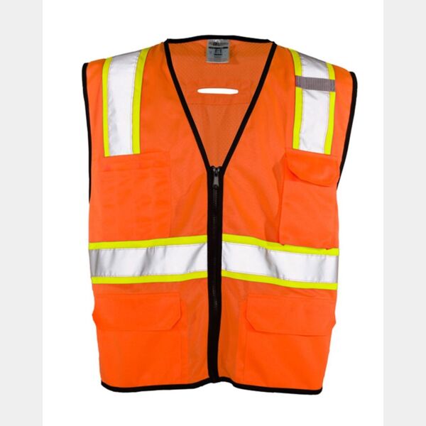 Unisex 6 Pocket Contrast Class 2 Vest Thumbnail