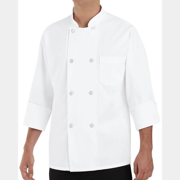 Eight Pearl Button Chef Coat - Tall Sizes Thumbnail