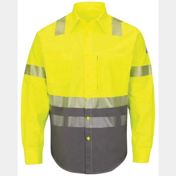 Men's Tall Hi-Visibility Color Block Uniform Shirt - EXCEL FR® ComforTouch® - 7 oz. Thumbnail