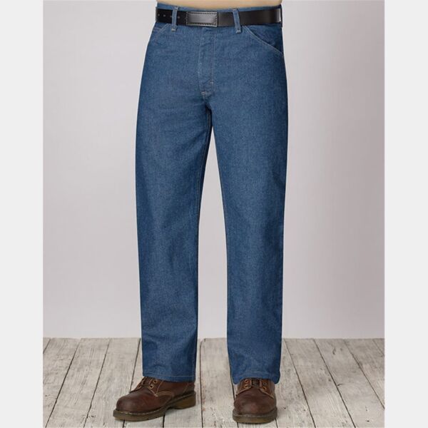 Men's Extended Sizes Flame Resistant Classic Fit Pre-Washed Denim Jean Thumbnail