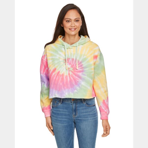 Ladies' Cropped Hooded Sweatshirt Thumbnail