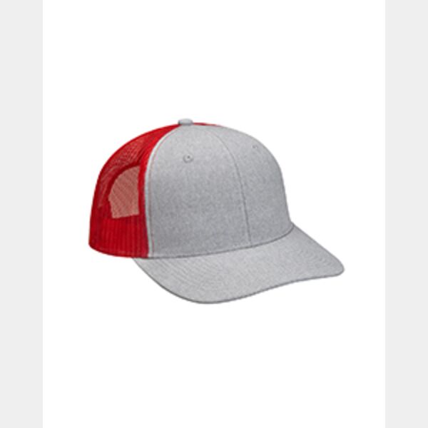 Heather Woven/Soft Mesh Trucker Style Cap Thumbnail