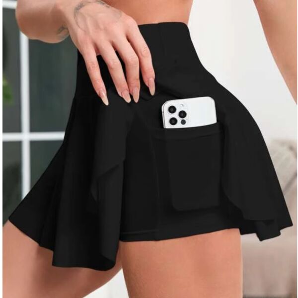 Tennis Basic Wideband Waist Ruffle Sports Skort Thumbnail