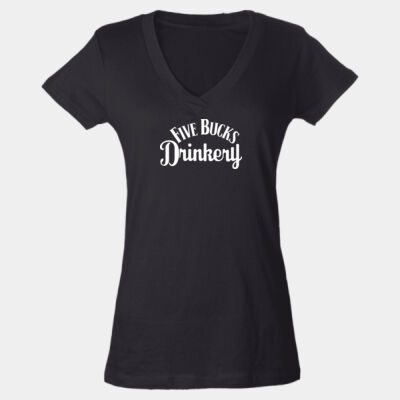 Five Bucks Drinkery V Neck Tee Thumbnail