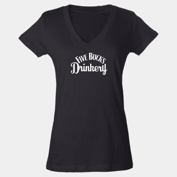 Five Bucks Drinkery V Neck Tee Thumbnail